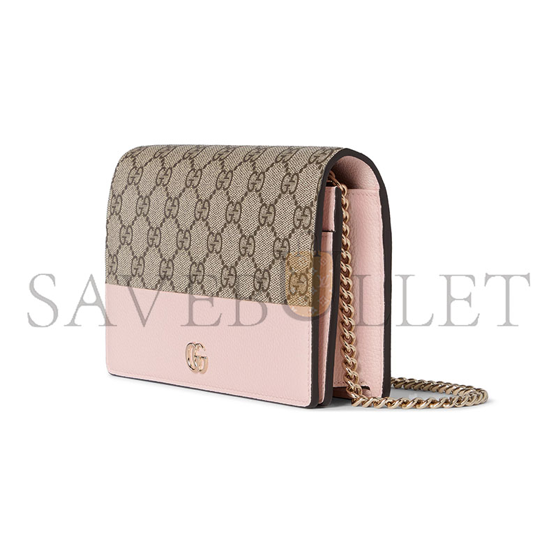 GUCCI GG MARMONT BI-COLOR WALLET ON CHAIN 497985 (20*12.5*4cm)